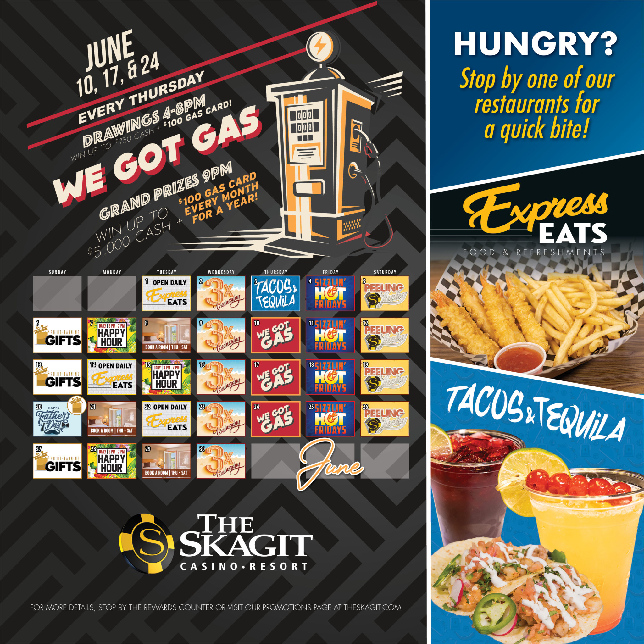 Resort Calendar The Skagit Resort Casino