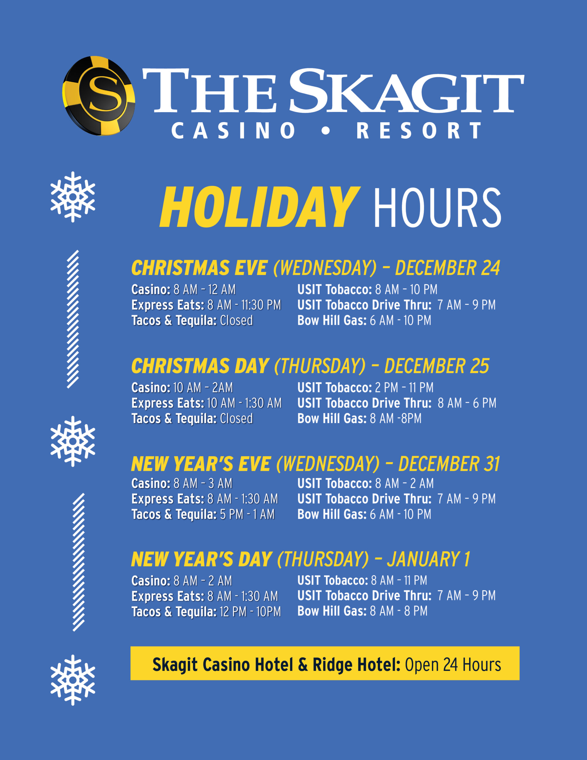Holiday Hours
