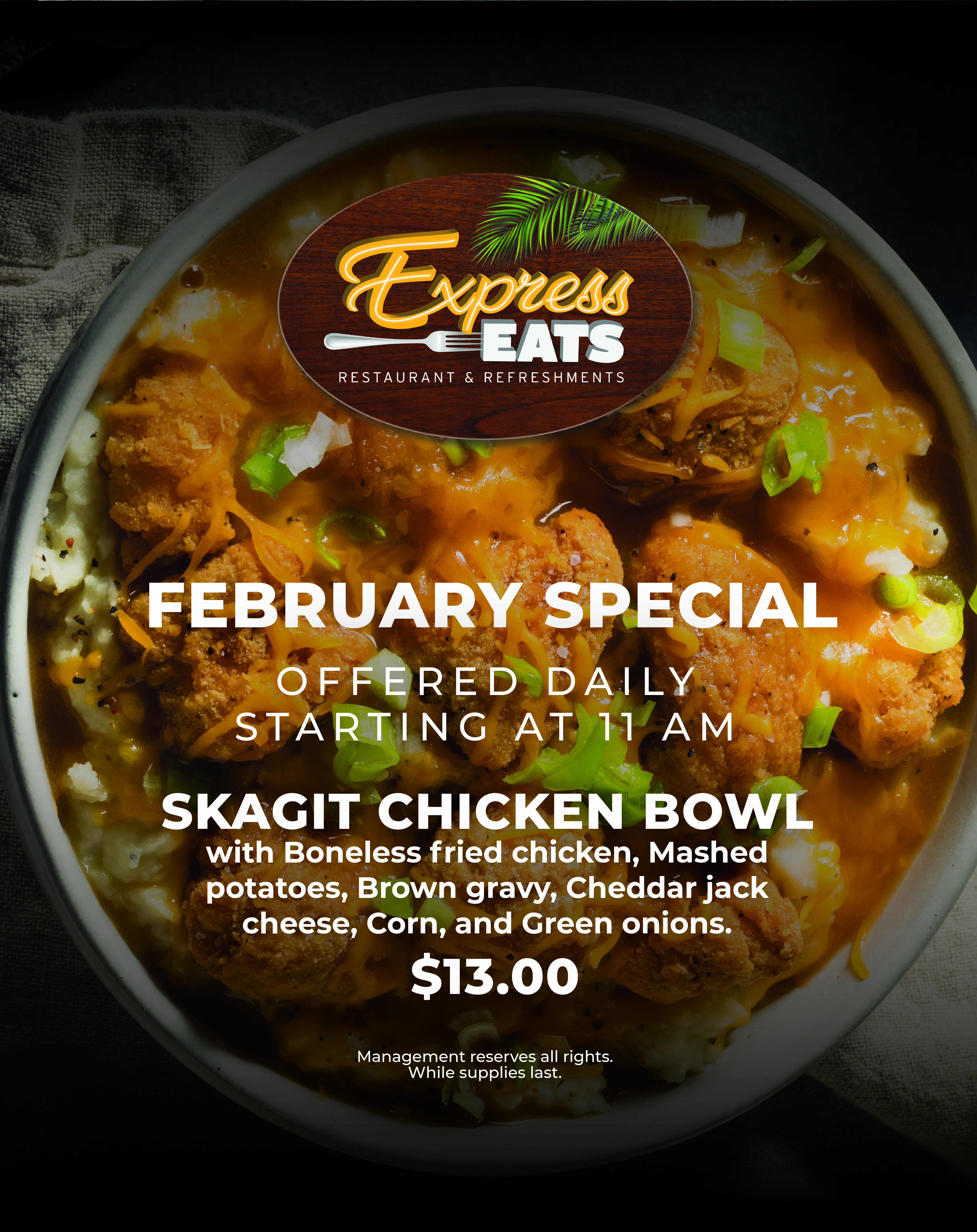 Express Eats February Monthly Special